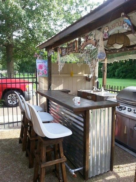 Known as outdoor bars, pub sheds, home bars, backyard bars, outdoor pubs, or their owners' special names, bars are populating backyards and outdoor spaces throughout the world. 21+ Top Small Rustic Kitchen Designs For Outdoor #kitchens #kitchendesign #kitchenremodel | Diy ...