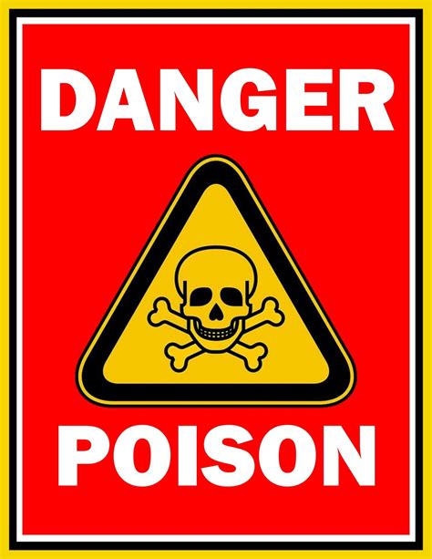 Print Ready Danger Poison Sign Free Download