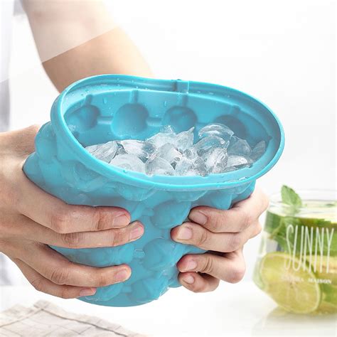 balde de silicone para fazer gelo rápido forma de gelo cozinha geladeira compacto multiuso