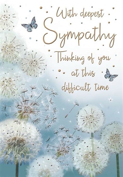 With Deepest Sympathy Card Dandelions 9 X 625 Inches Regal