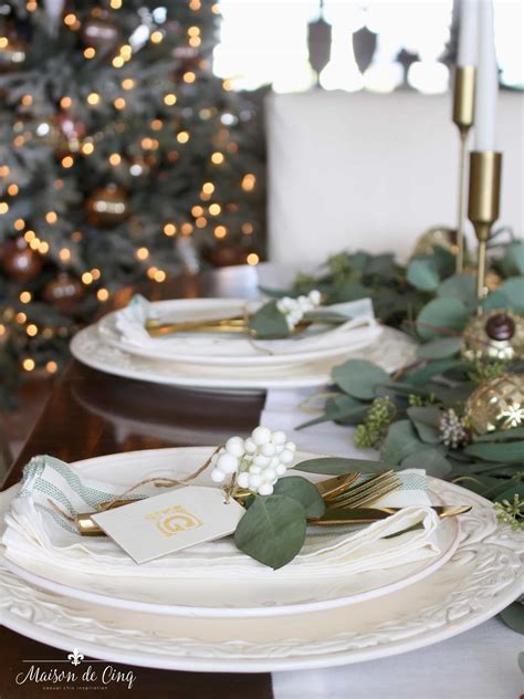 I'll be sharing another holiday table in a couple of. Casual Chic Green and White Christmas Tablescape