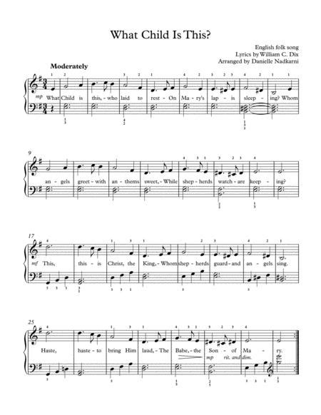 What Child Is This Easy Piano By Traditional Digital Sheet Music