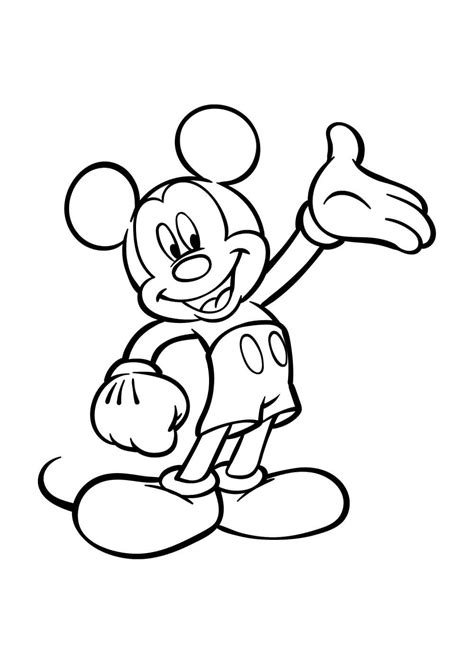 Basic Mickey Mouse Coloring Page Download Print Or Color Online For Free