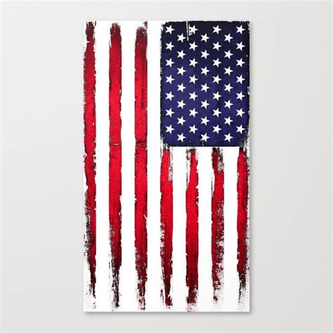 Vintage American Flag Canvas Print By Mydream Medium American Flag