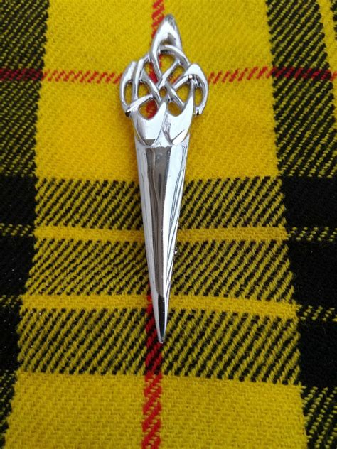 New Scottish Swirl Sword Kilt Pin Chrome Finishbrooch Kilt Pinkilt