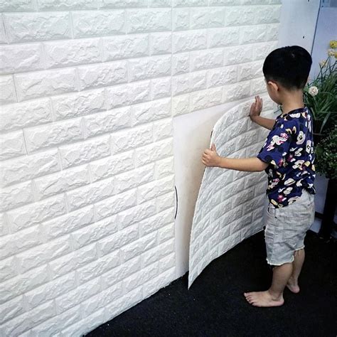 2 Size Pe Foam 3d Wall Stickers Safty Home Decor Wallpaper Diy Wall