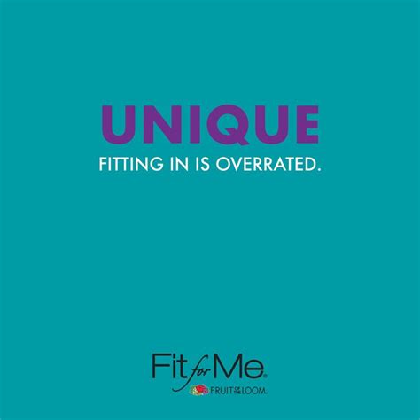 Fitting In Is Overrated Fit For Me By Fruit Of The Loom