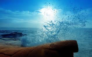 Splash Ocean Water Drops Blue Waves