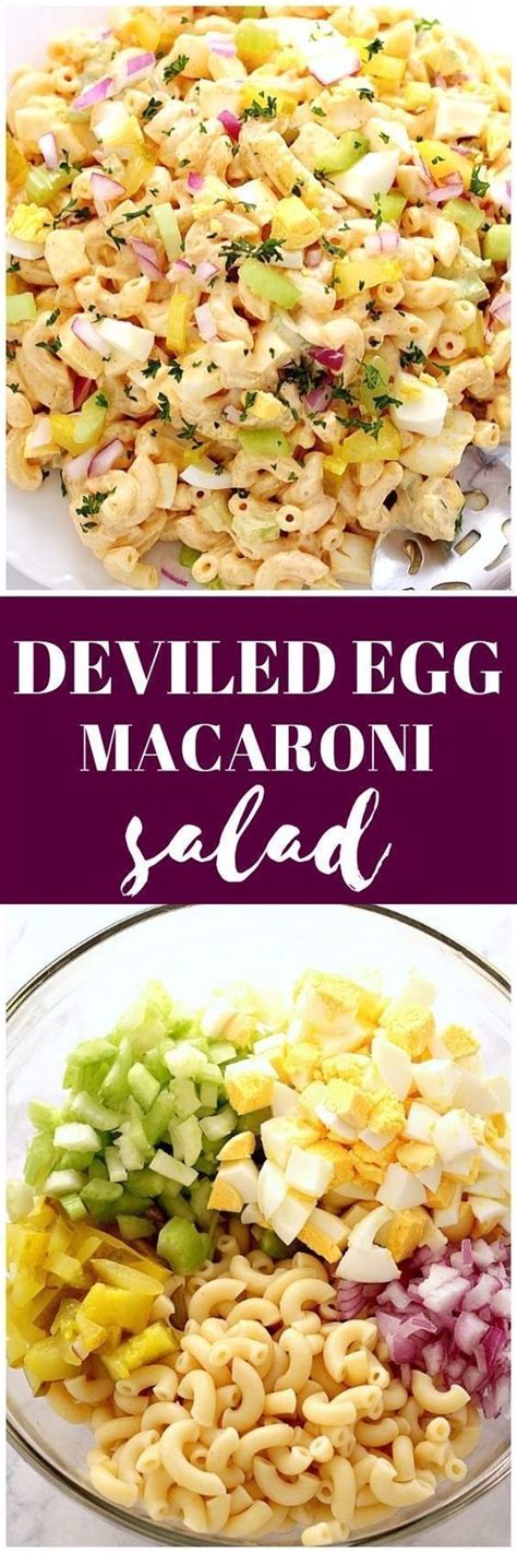 My dad's version that i go back to all the time. Deviled Egg Macaroni Salad Recipe - creamy pasta salad ...
