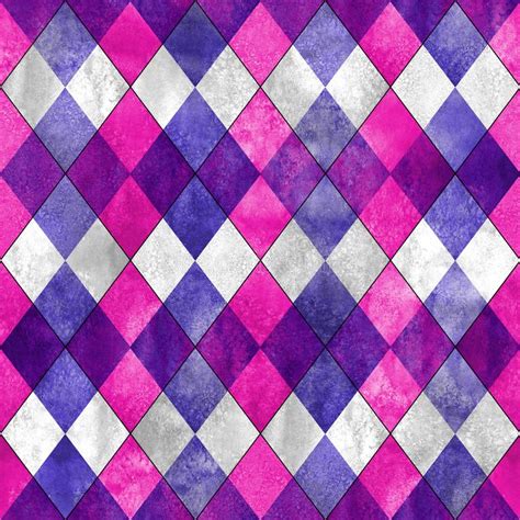 Seamless Argyle Diamond Background Purple Pink Stock Vector