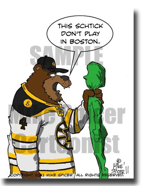 This Schtick Dont Play In Boston Mike Spicers Bruins Themed