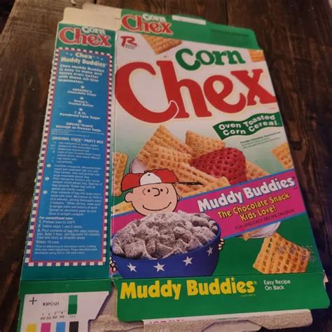 Vintage 1994 Ralston Corn Chex Cereal Box Charlie Brown Ad The Peanuts