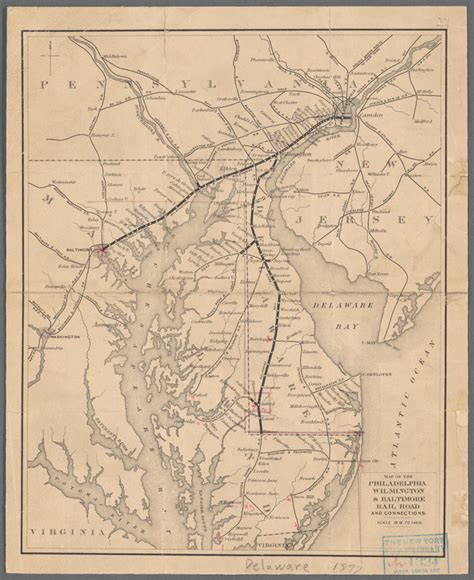 Map Of The Philadelphia Wilmington And Baltimore Rail Road And