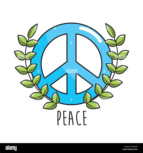 Emblema S Mbolo Hippie De Paz Y Amor Imagen Vector De Stock Alamy