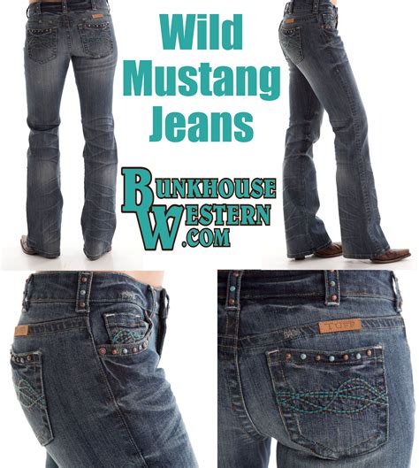 Cowgirl Tuff Company Wild Mustang Jeans Brown And Turquoise Studs And