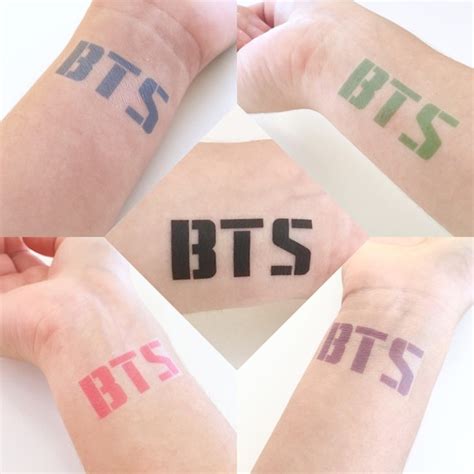 Artículos similares a BTS | 방탄소년단 Temporary Tattoo en Etsy