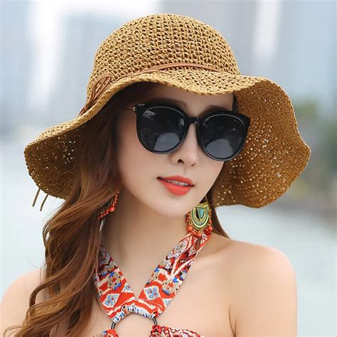 Fashion Sun Hat For Female Summer Cool Foldable Anti Ultraviolet Large