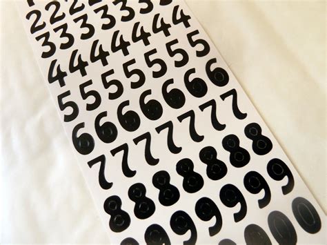 Small Black Sticky Adhesive Numbers 0 9 Labels Stickers For Craft Wd