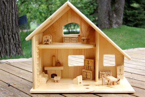 Wood Doll House Without Furniture Doll House Plans Wooden Dollhouse