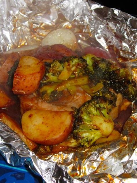 It's the best roasted pork loin ever. Foil packet BBQ Pork Chops with veggies. In the Oven now I ...