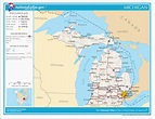 Maps Of Michigan with Cities | secretmuseum