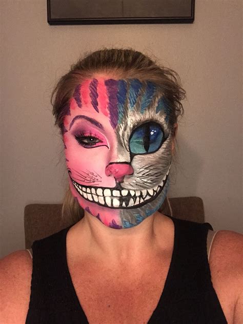 halloween makeup cheshire cat in 2023 cat costume makeup wonderland makeup cheshire cat makeup