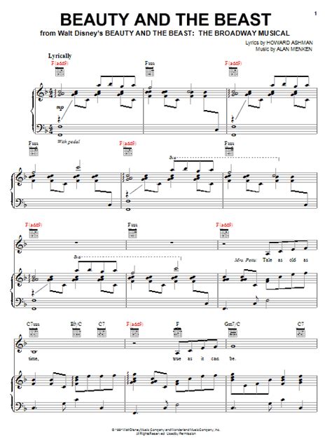 Beauty And The Beast | Sheet Music Direct