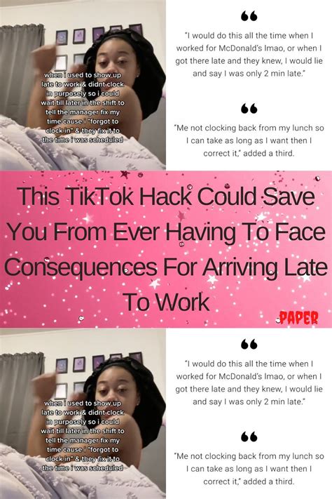 this tiktok hack could save you from ever having to face consequences for arriving late to work