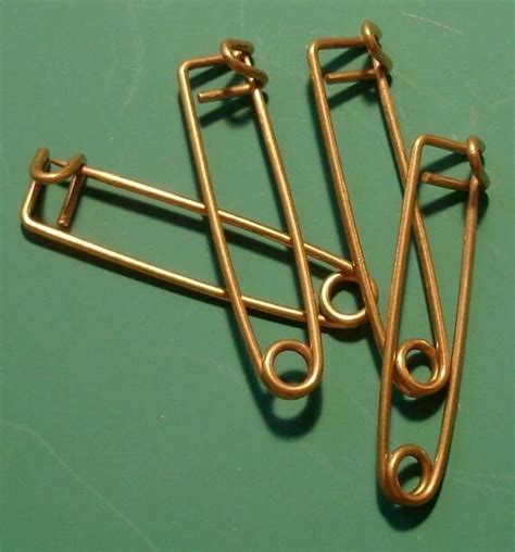 Vintage Brass Safety Pins