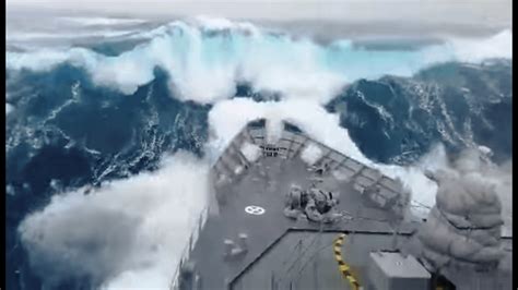 Video Massive Waves Hit Ship Za