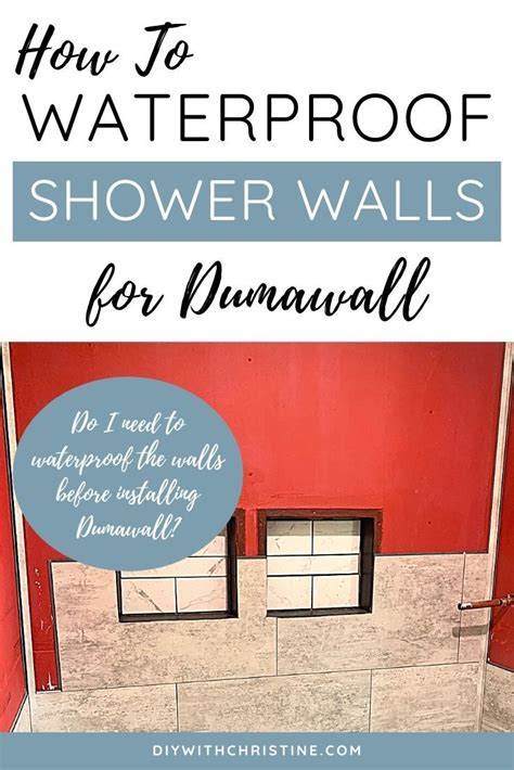 How To Waterproof Shower Walls For Dumawall Tiles Diy With Christine