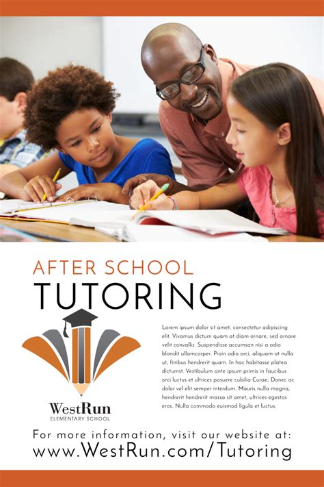 After School Tutoring Poster Template Mycreativeshop