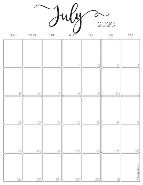 Choose from a variety of options including blank calendar templates for monthly calendar of events template. Vertical 2020 Monthly Calendar - Stylish (& free ...