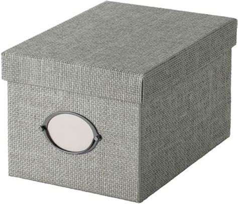 Ikea Kvarnvik Storage Box With Lid Gray 70412875 Size 7x9 ¾x6