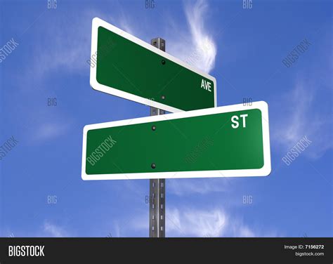 Blank Street Signs Image And Photo Free Trial Bigstock