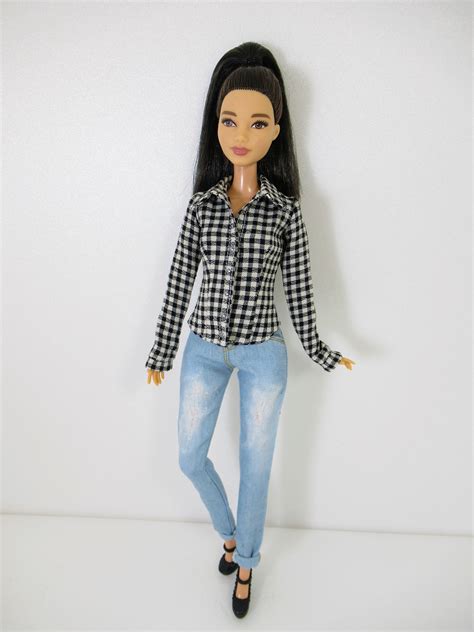 Barbie Clothes Doll Clothes Fitted Shirts For For A Barbie Etsy
