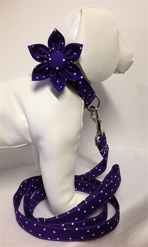 Items Similar To Dog Collar Set With Bow Tie Or Flower Bow And Matching