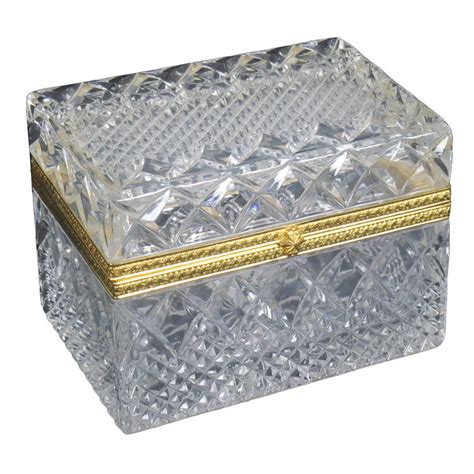 antique french cut crystal box with gilt bronze mounts for sale at 1stdibs