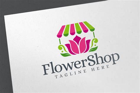 Flower Shop Logo Template Creative Logo Templates ~ Creative Market