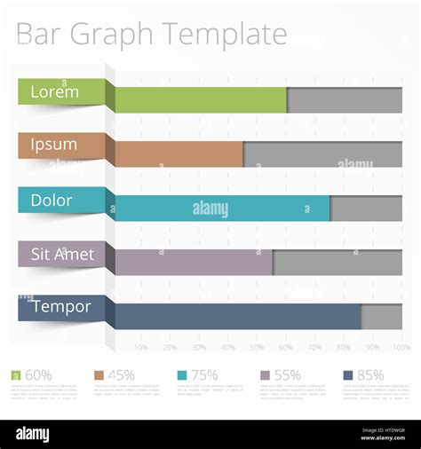 Horizontal Bar Chart Template Business Infographics Stock Photo Alamy