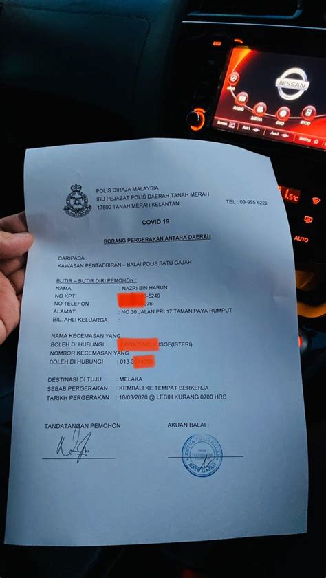 Contoh Surat Memohon Kebenaran Polis Surat Kebenaran Rentas Negeri My
