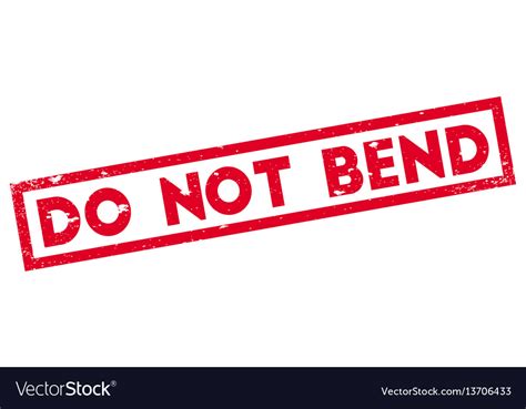 Do Not Bend Rubber Stamp Royalty Free Vector Image