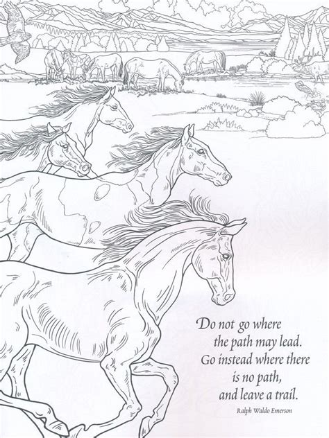 Nature Coloring Book For Adults Horse Coloring Pages