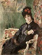 Painting by Claude Monet, 1877, "Camille Holding a Posy of Violets," or ...