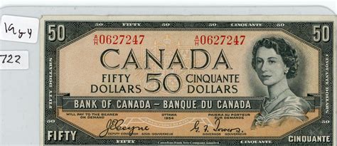 Fifty Dollar Bill Canadian 1954 Schmalz Auctions