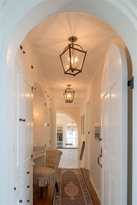 Hallway Lighting Fixtures Hall Traditional With Addition Arched Door