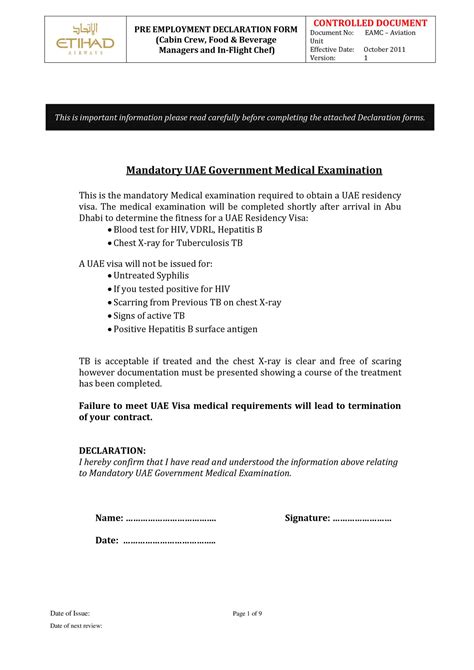 Print two copies and fill them in before flying to and from schiphol. Medical Declaration Form - templates free printable
