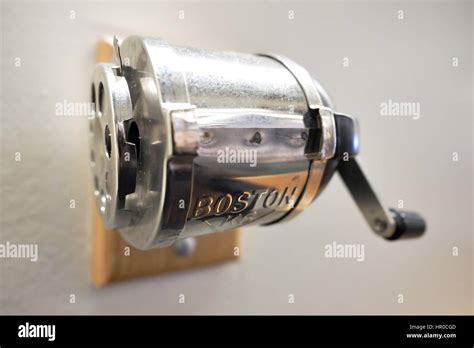 Pencil Sharpener Mounted On A Wall Stock Photo Alamy