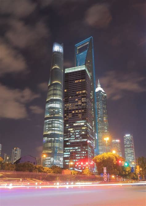 Shanghai Pudong Financial District Cityscape China Stock Image Image