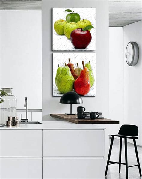 Cuadros decorativos para cocina modernos. ESTUDIO DELIER | Cuadro peras 50x50